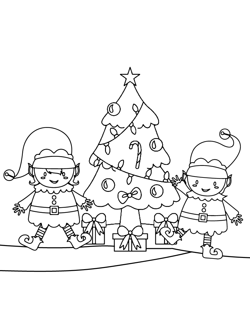 Dibujo de Kids Santa For Kindergarten Coloring Page para Colorear