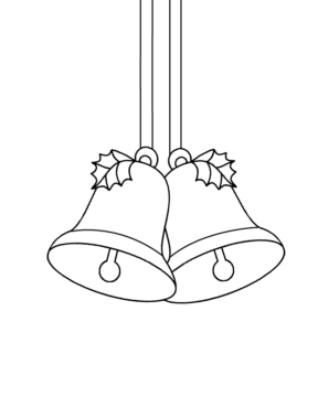 Dibujo de Simple Christmas Bell Coloring Page para Colorear