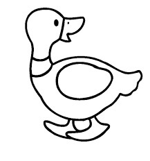 Dibujo de Pato Fcil para Colorear