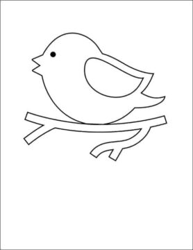 Dibujo de Pjaro Fcil para Colorear
