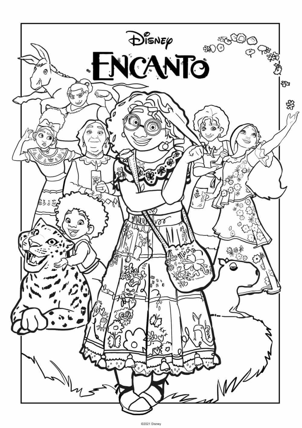 Dibujo de Familia de Dibujos Animados para Colorear
