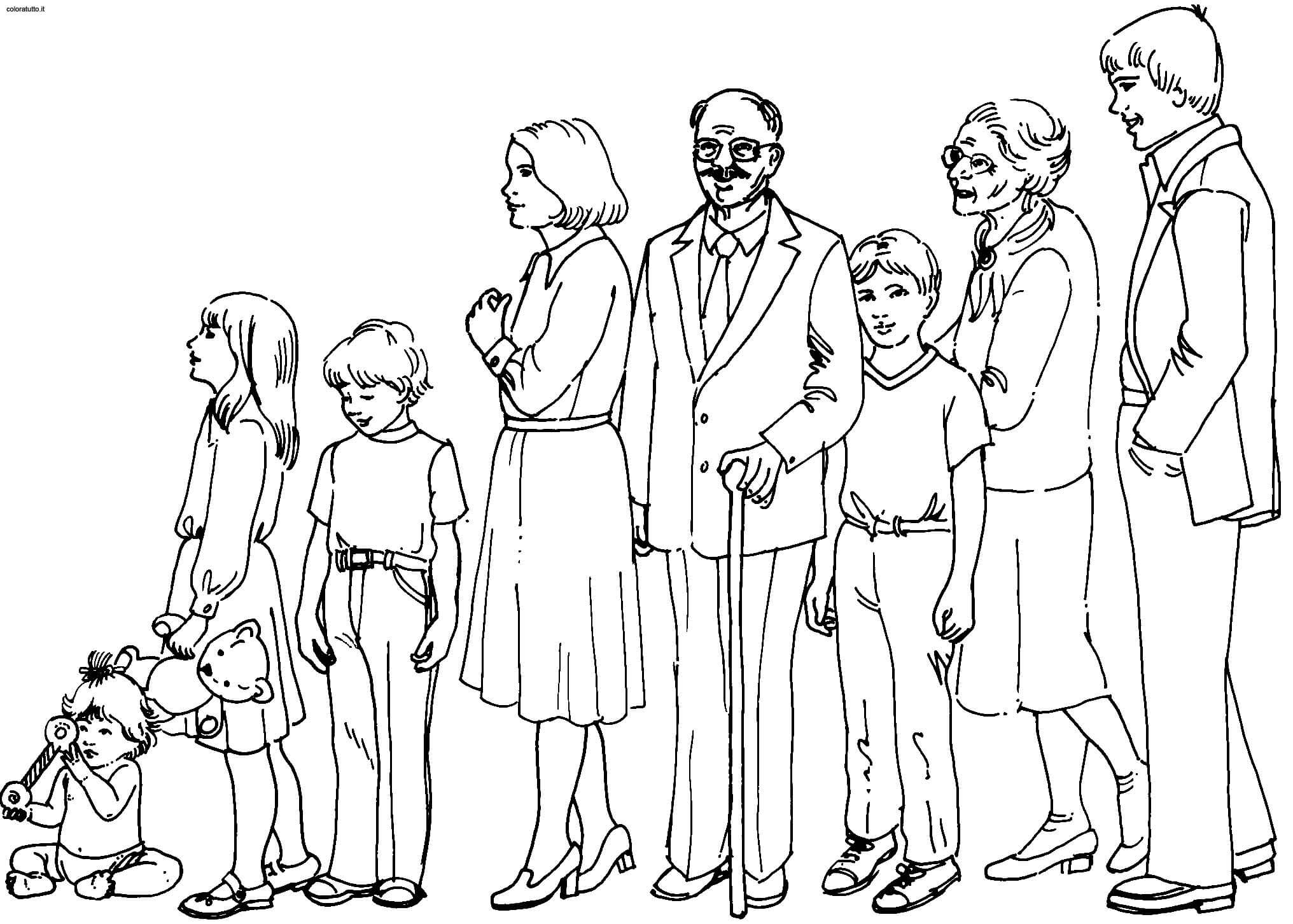 Dibujo de Gran Familia para Colorear