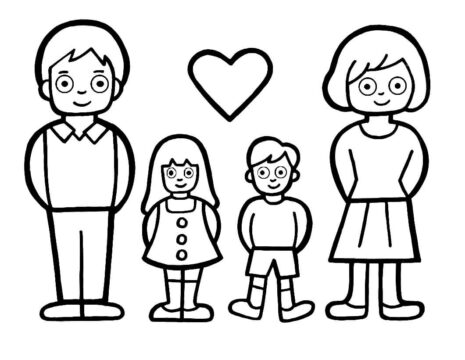 Dibujo de Lindo Familia para Colorear