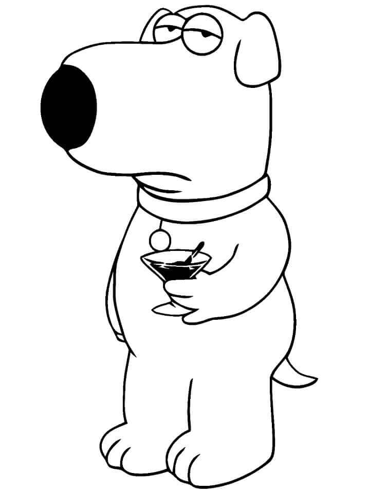 Dibujo de Brian Griffin Padre de Familia para Colorear