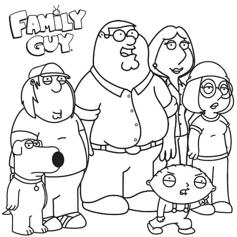 Dibujo de Hombre de Familia para Colorear