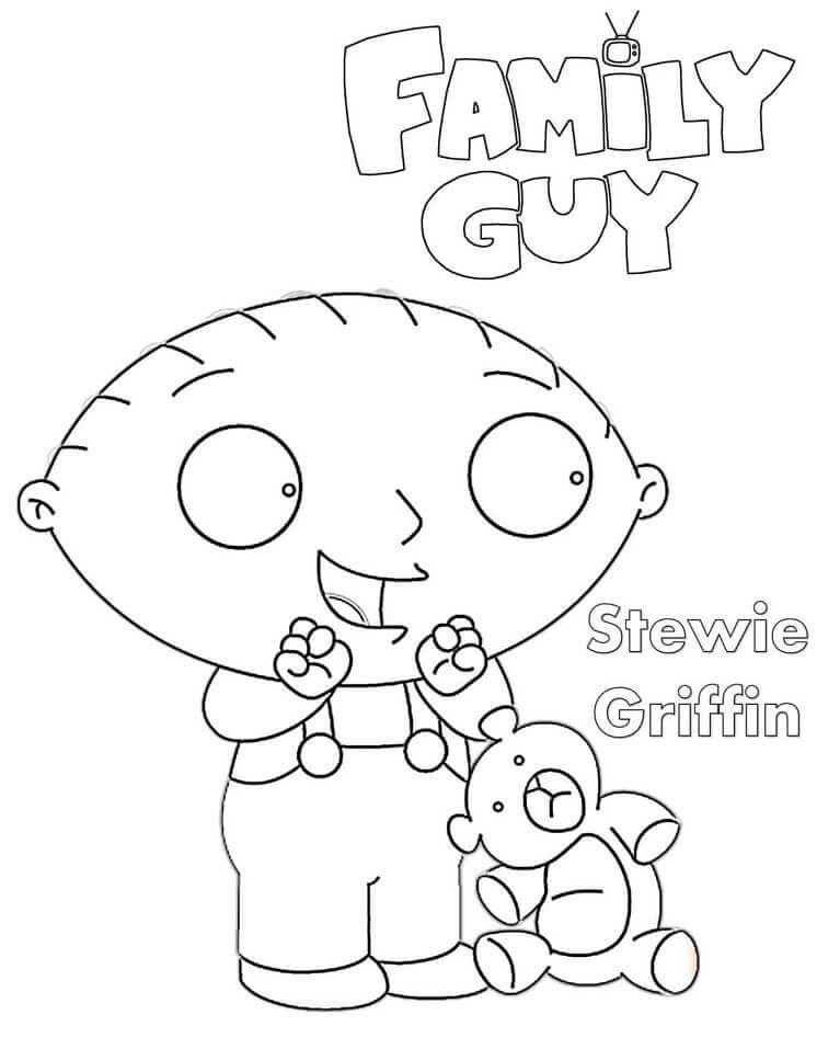 Dibujo de Padre de Familia Stewie Griffin para Colorear