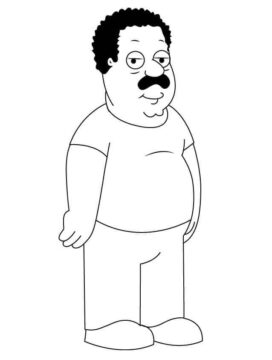 Dibujo de Padre de Familia de Cleveland Brown para Colorear
