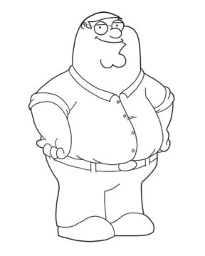 Dibujo de Peter Griffin Padre de Familia para Colorear