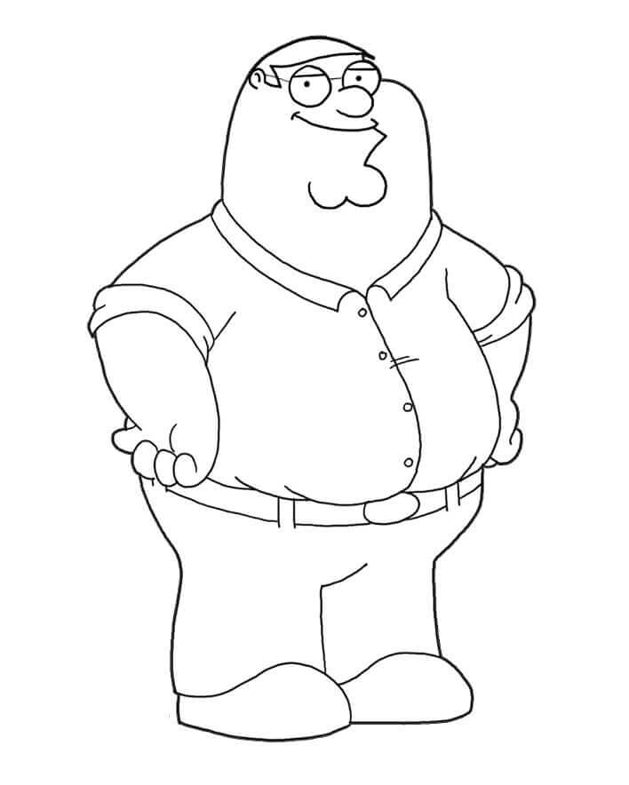 Dibujo de Peter Griffin Padre de Familia para Colorear