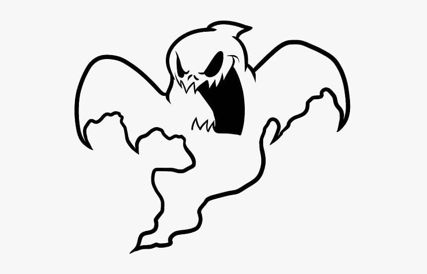 Dibujo de Fantasma Aterrador para Colorear