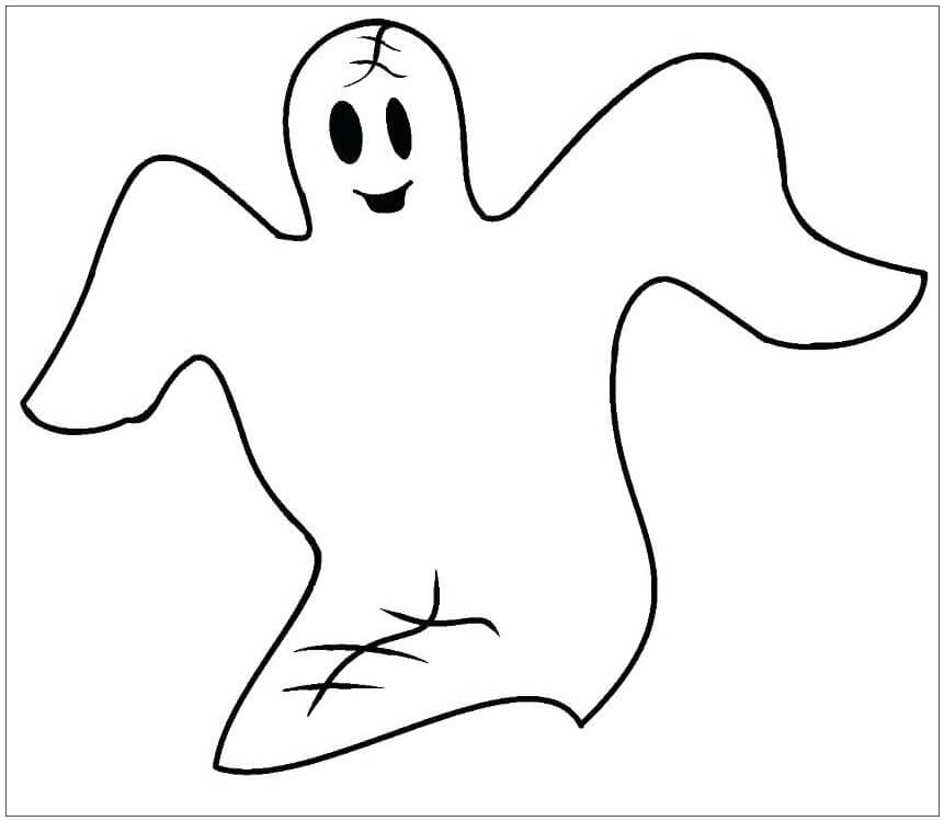 Dibujo de Fantasma Divertido para Colorear