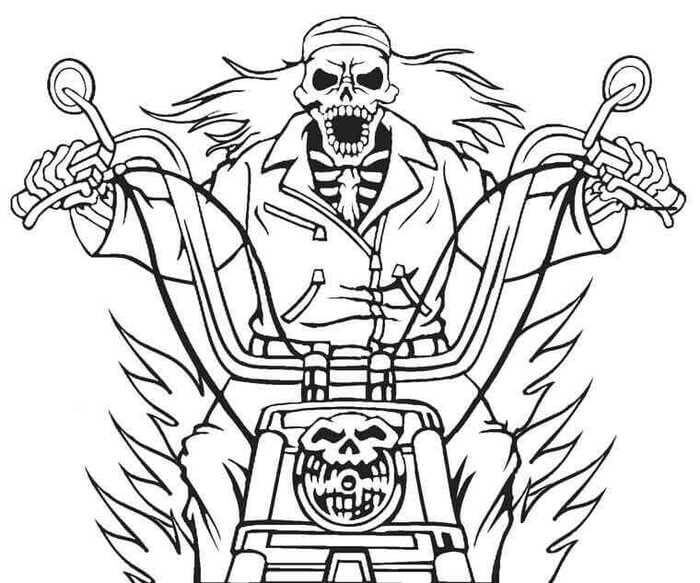Dibujo de Jinete Fantasma para Colorear