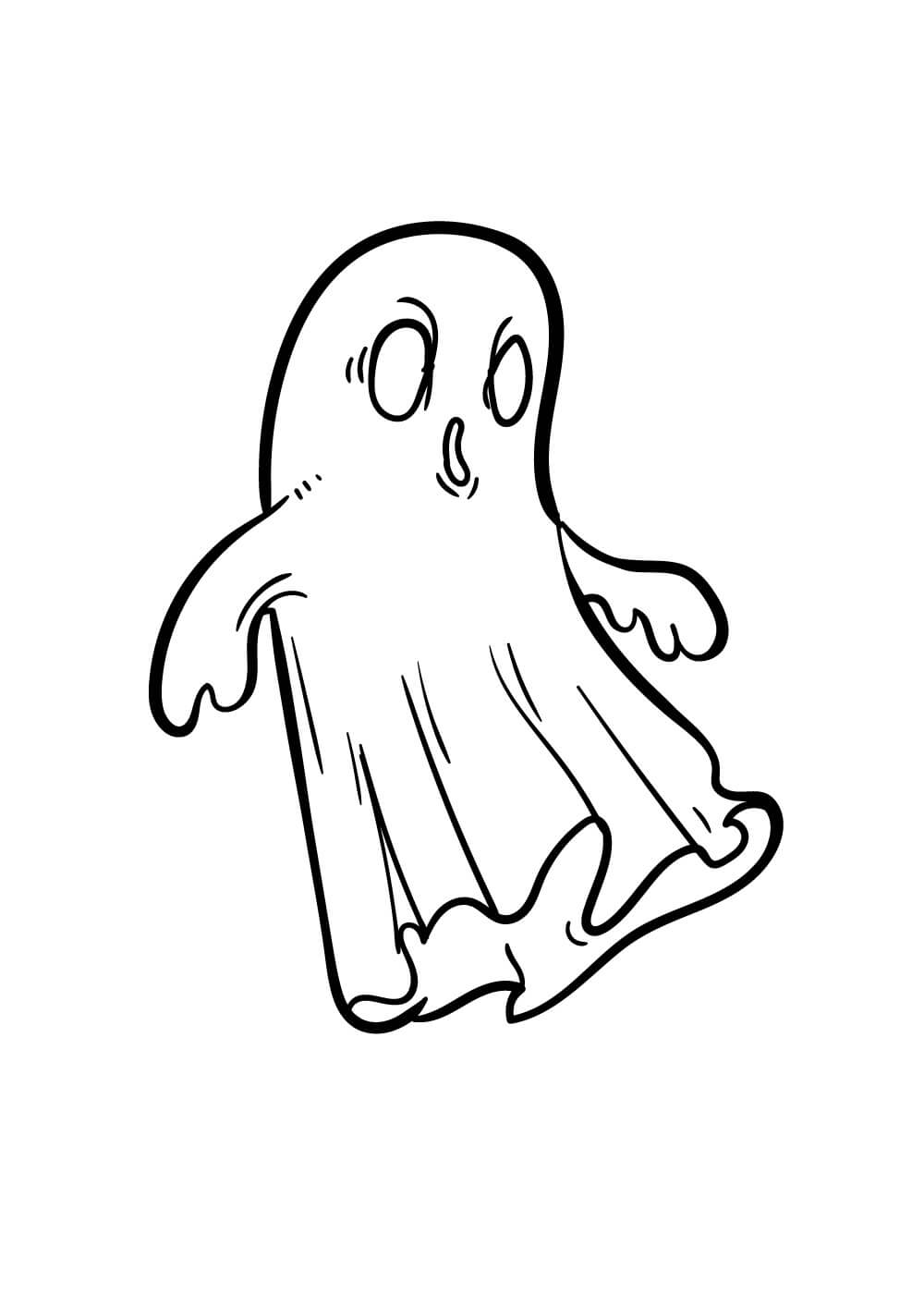 Dibujo de Fantasma Asombroso para Colorear