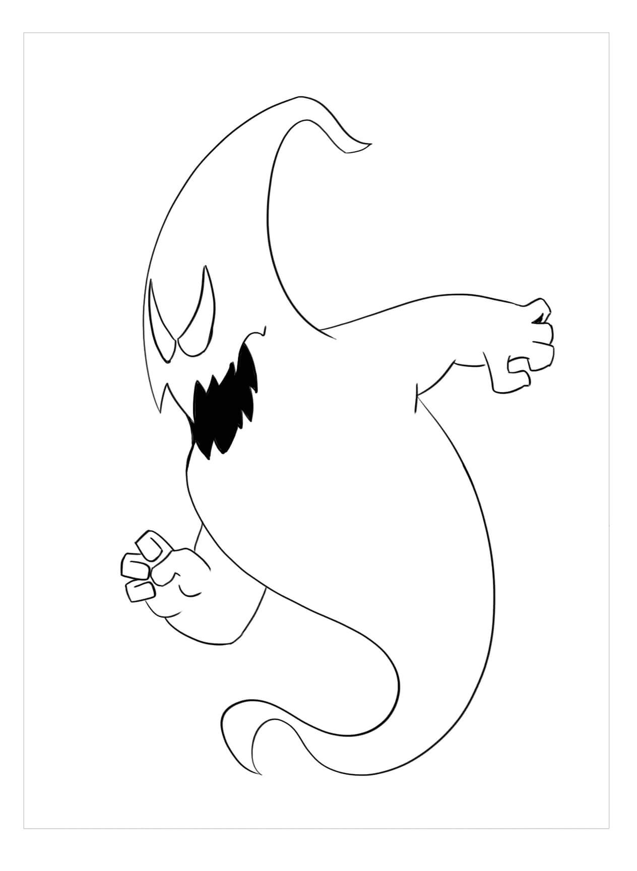 Dibujo de Fantasma Espeluznante para Colorear