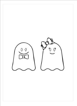 Dibujo de Linda Pareja Fantasma para Colorear