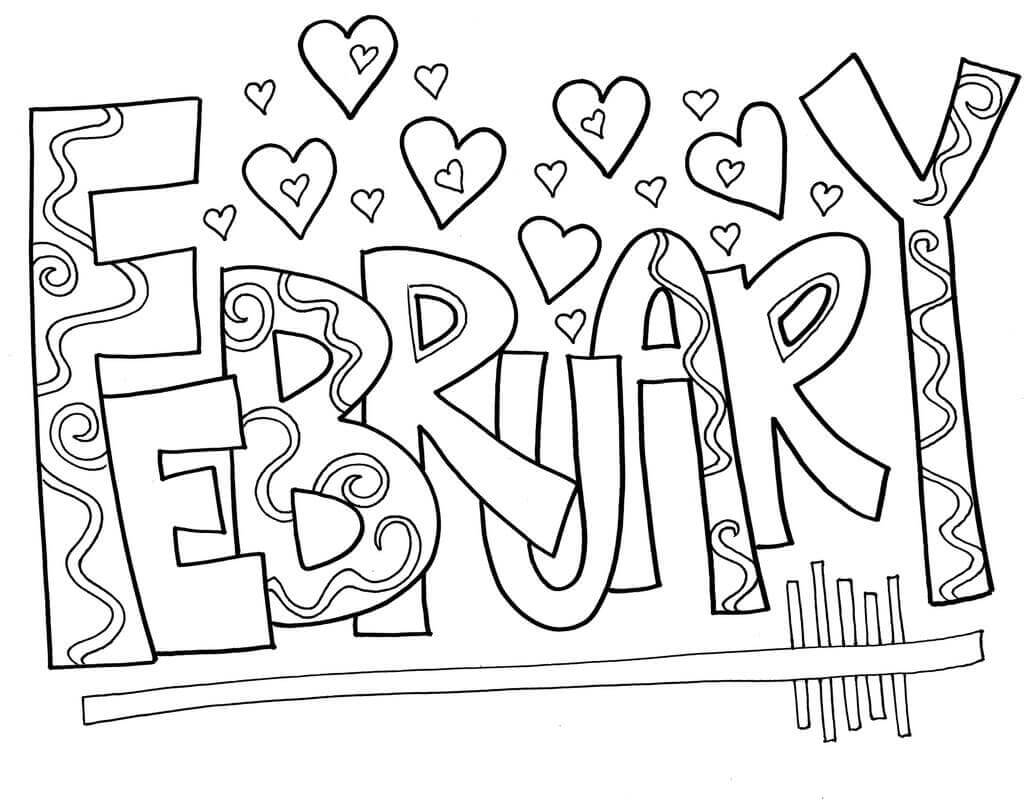 Dibujo de 01 de Febrero para Colorear