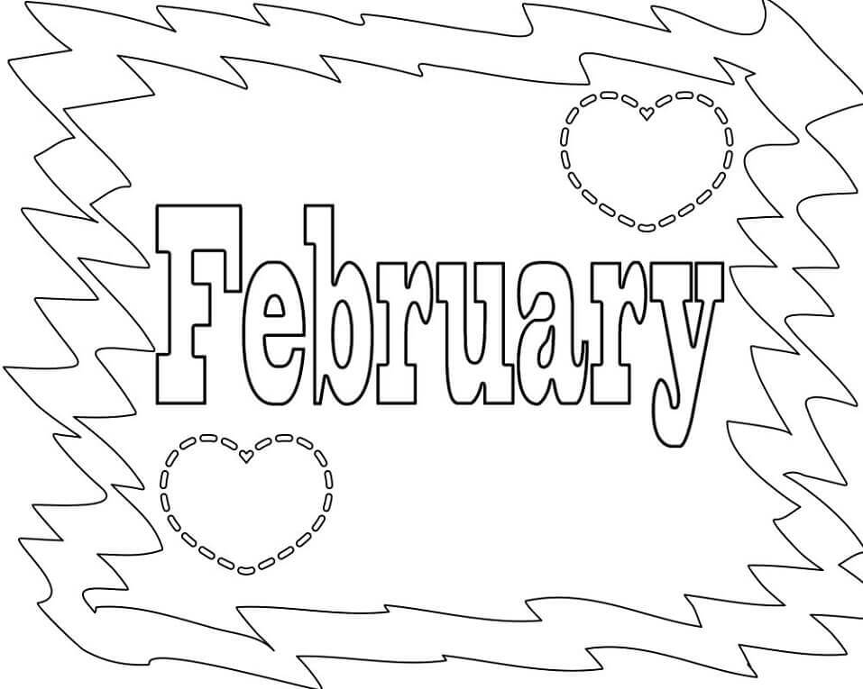 Dibujo de 10 de Febrero para Colorear