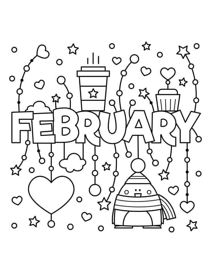 Dibujo de 4 de Febrero para Colorear