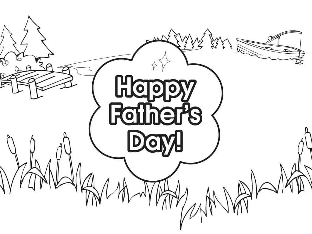 Dibujo de Free Fathers Day Coloring Pagejpg para Colorear