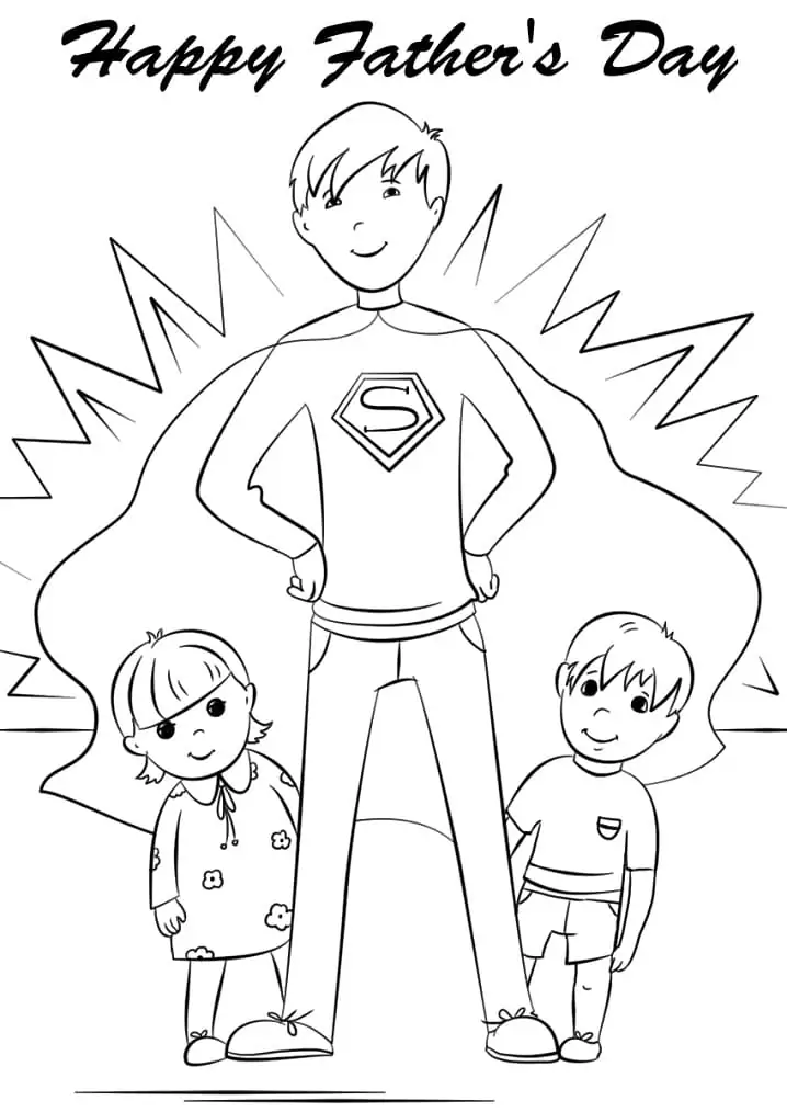 Dibujo de Free Printable Happy Fathers Day Coloring Pagejpg para Colorear
