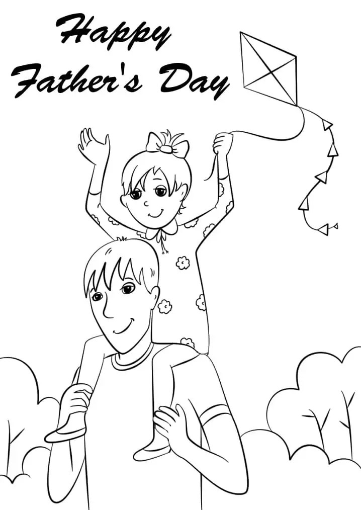 Dibujo de Happy Fathers Day 1 Coloring Pagejpg para Colorear