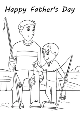 Dibujo de Happy Fathers Day Printable Coloring Pagejpg para Colorear
