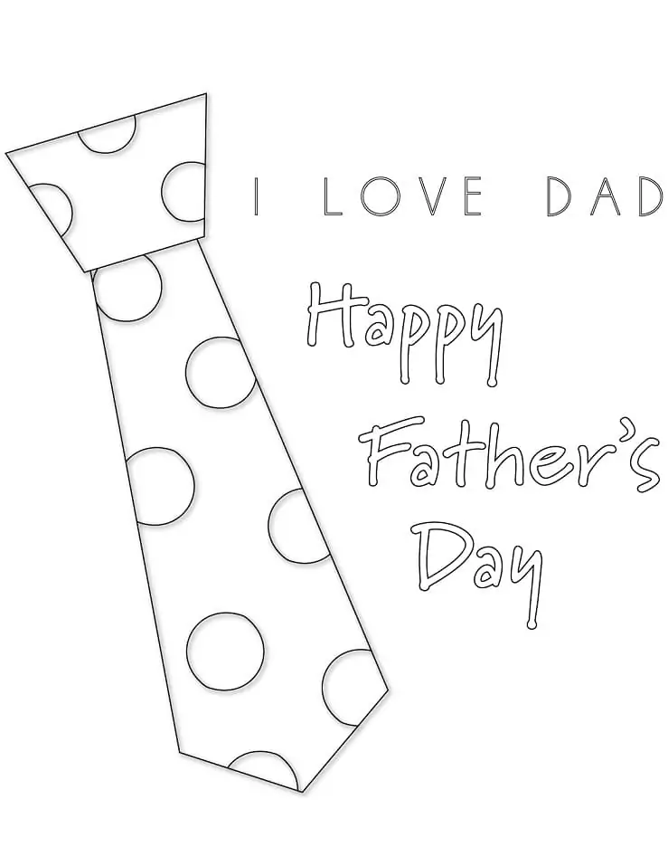 Dibujo de Love Dad Happy Fathers Day Coloring Pagejpg para Colorear