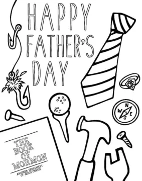 Dibujo de Printable Happy Fathers Day Coloring Pagejpg para Colorear