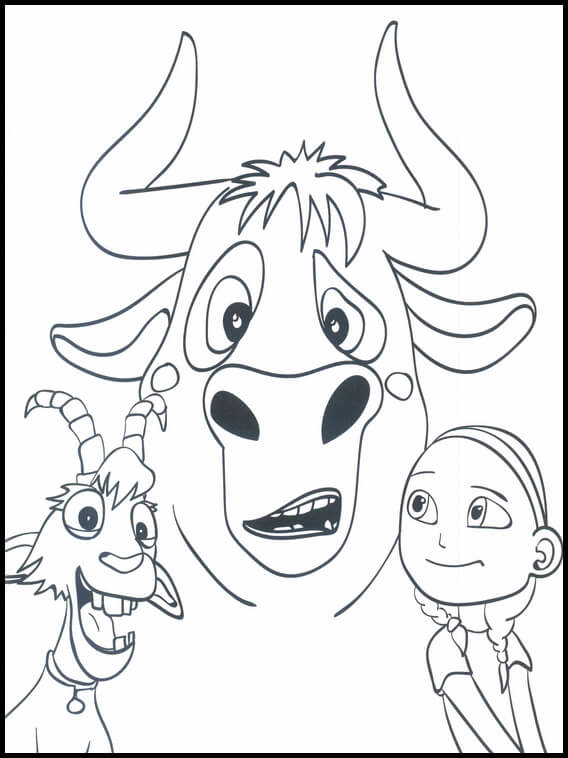 Dibujo de Ferdinand Lupe y niña para Colorear