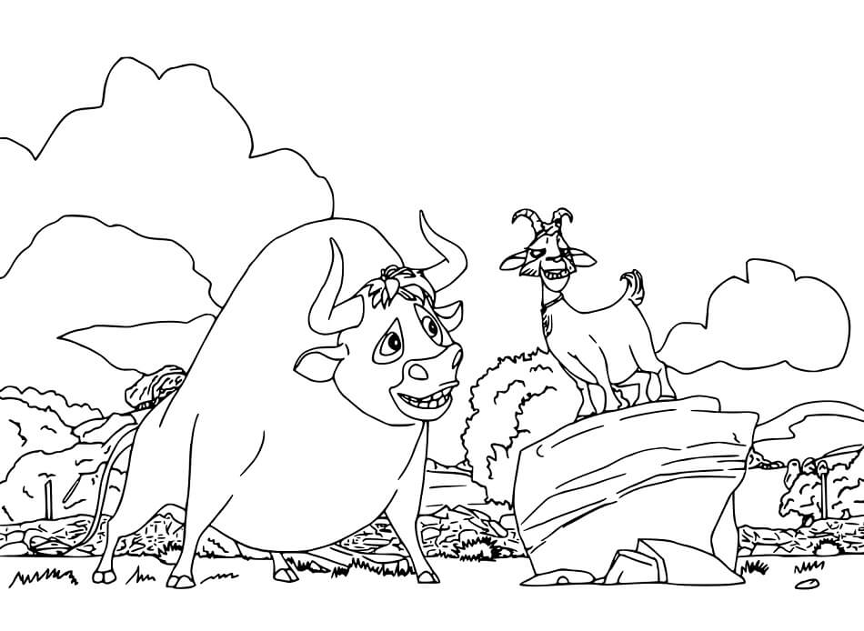 Dibujo de Ferdinand con Lupe para Colorear