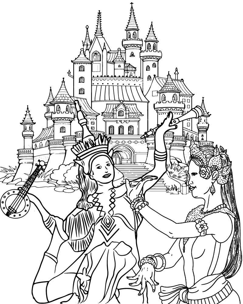 Dibujo de Francophonie Day Art Coloring Page para Colorear