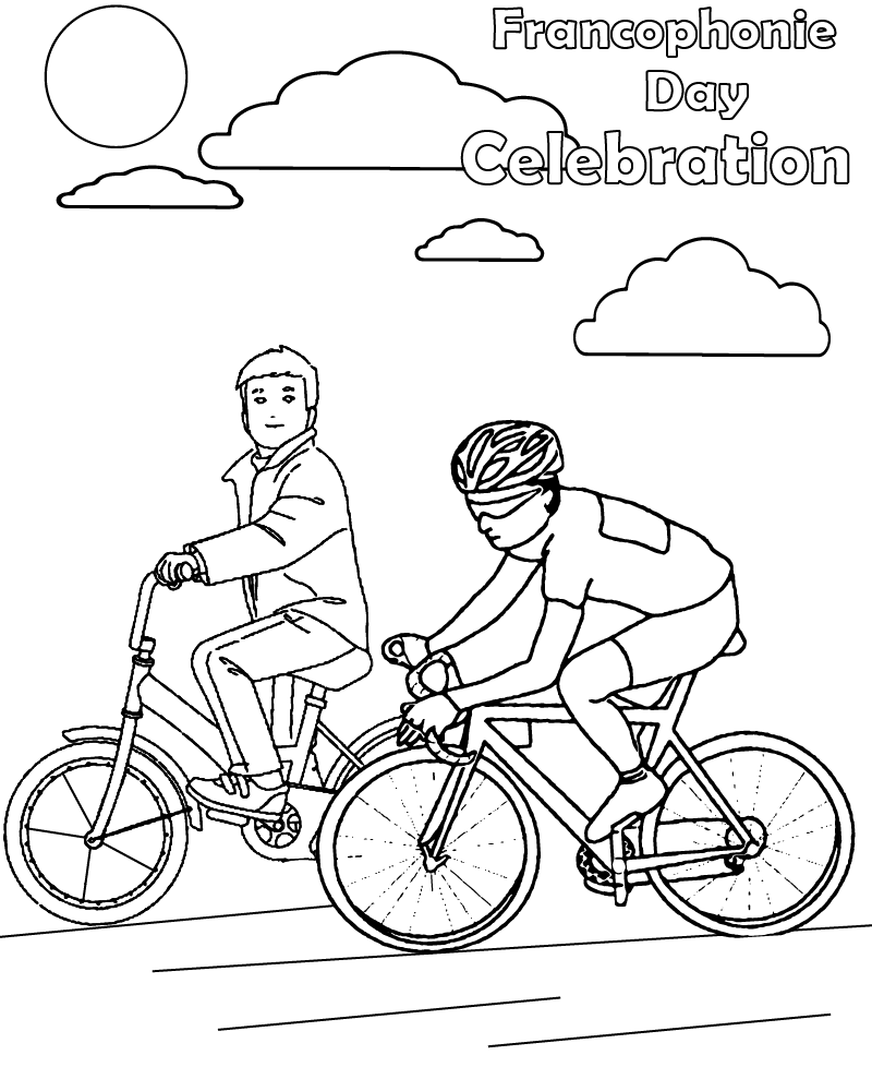 Dibujo de Francophonie Day Celebration Coloring Page para Colorear