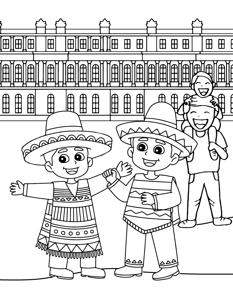 Dibujo de Francophonie Day Diversity Coloring Page para Colorear