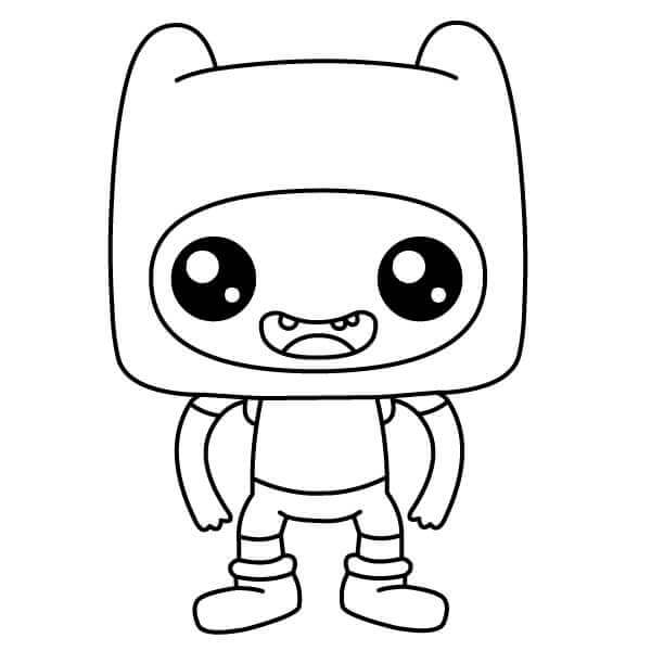 Dibujo de Chibi Finn para Colorear