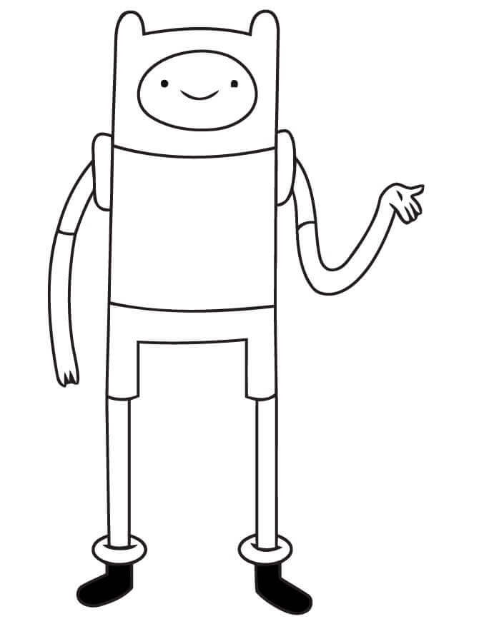 Dibujo de Finn Amistoso para Colorear