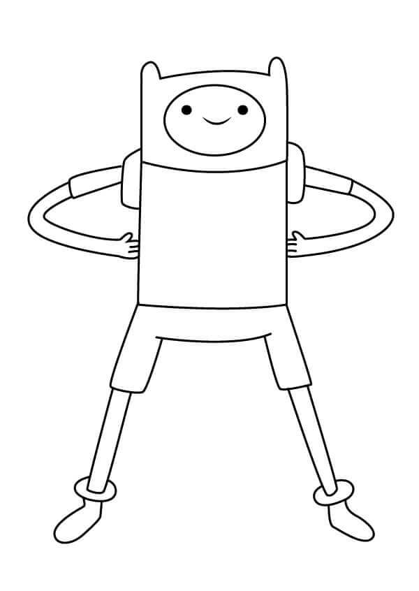 Dibujo de Finn Divertido para Colorear
