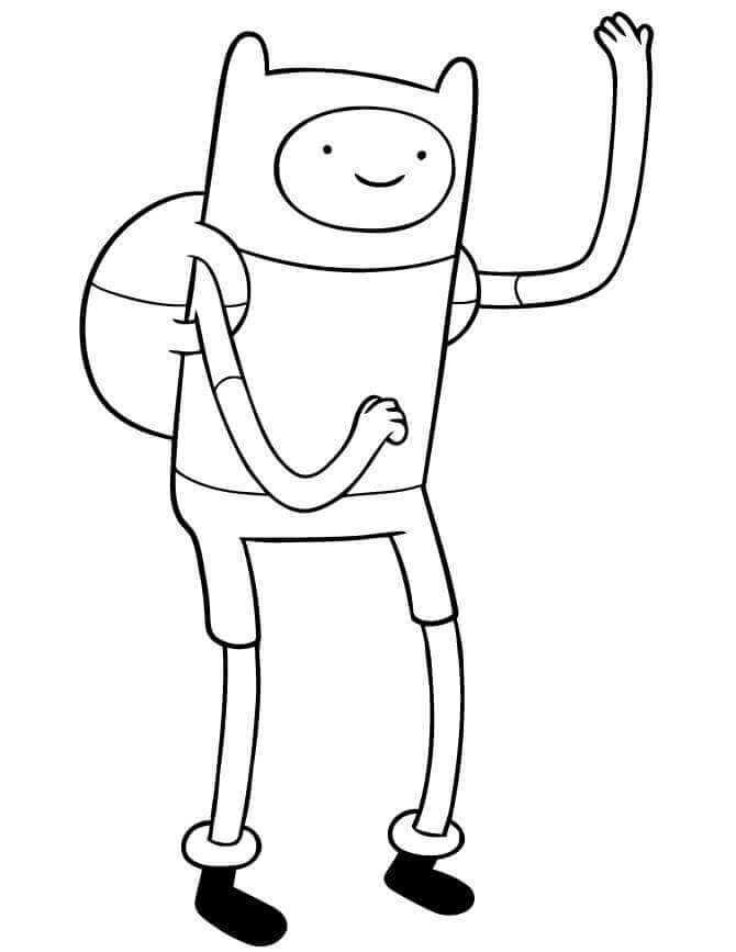 Dibujo de Finn Genial para Colorear