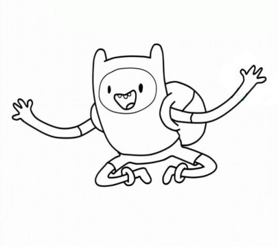 Dibujo de Finn Sonriendo para Colorear