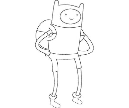 Dibujo de Finn de Pie para Colorear