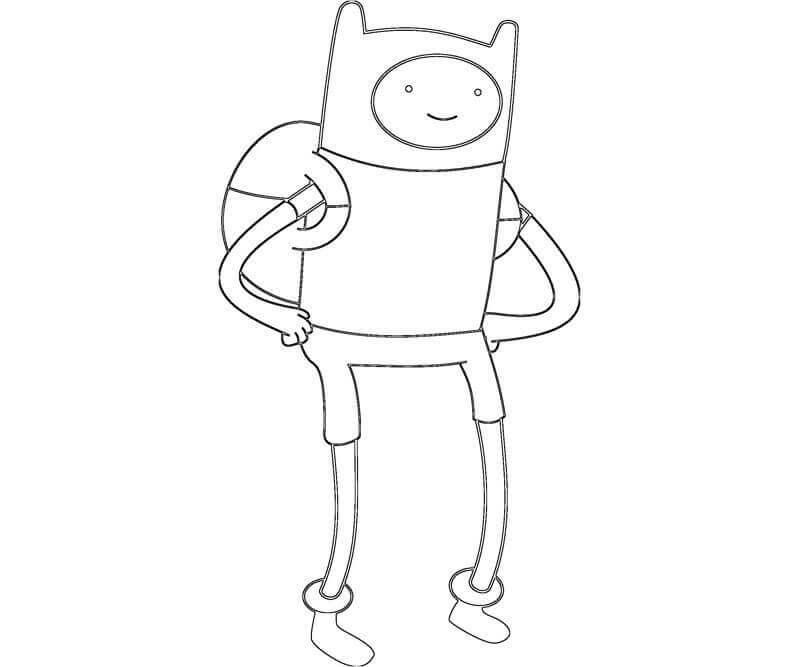 Dibujo de Finn de Pie para Colorear