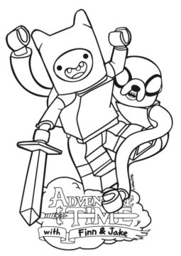 Dibujo de Lego Finn y Jack para Colorear