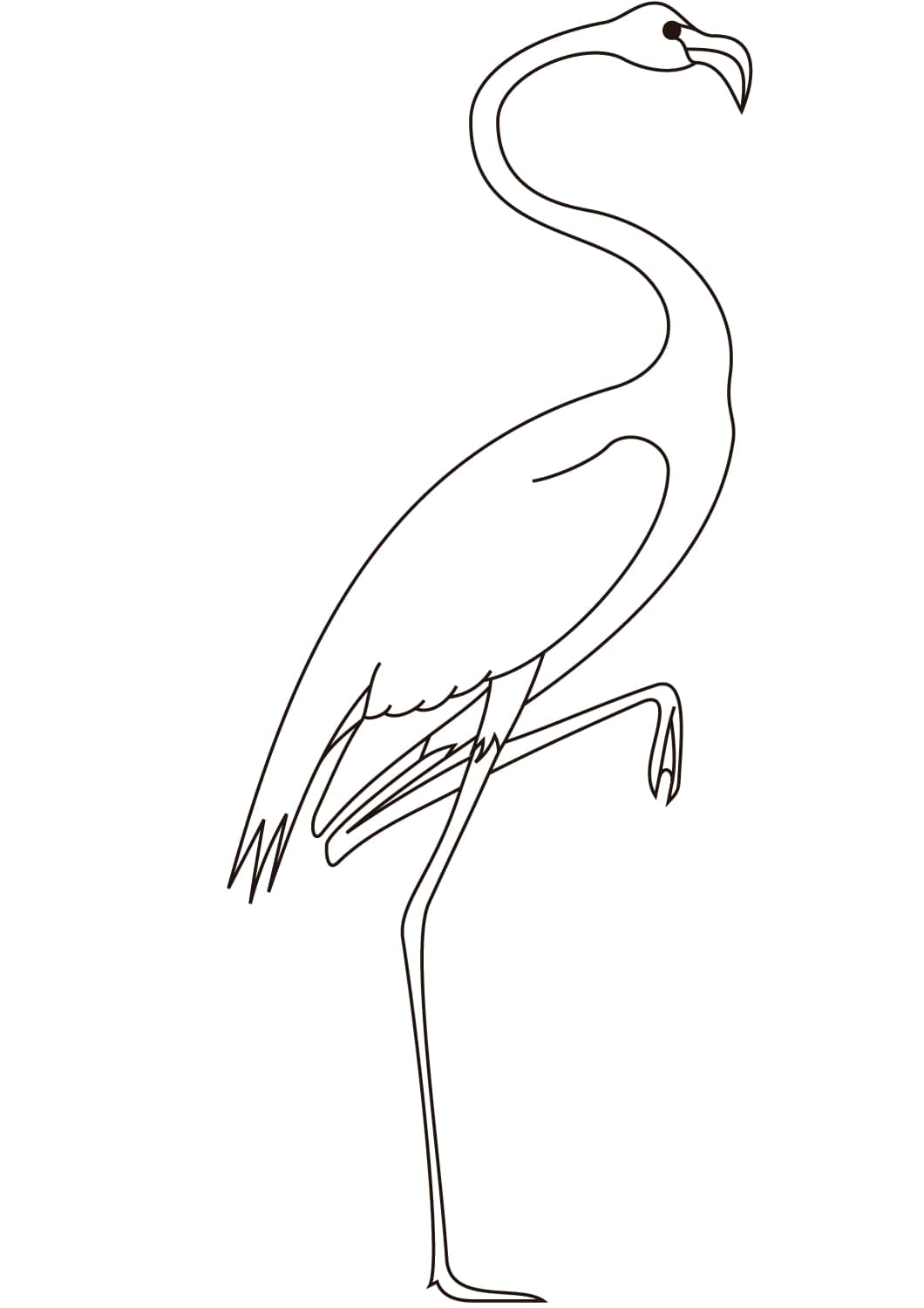 Dibujo de Cuadro Hq Flamingo para Colorear
