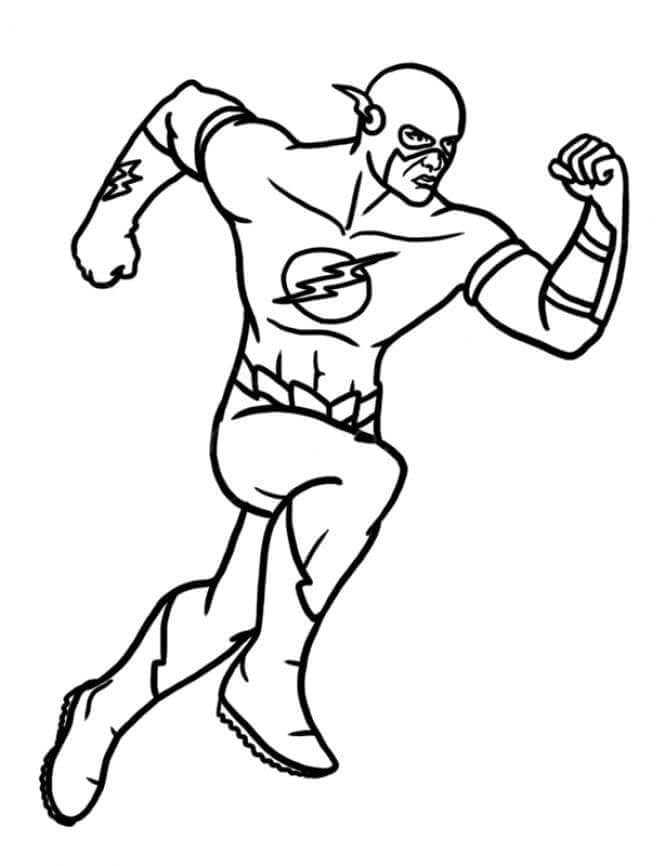 Dibujo de Flash Correr para Colorear