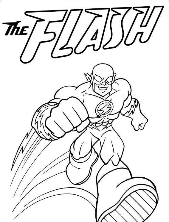 Dibujo de Divertido el Flash para Colorear
