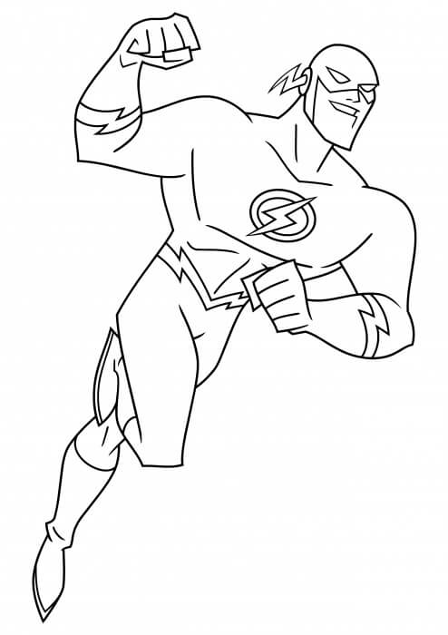 Dibujo de Flash Ataque para Colorear