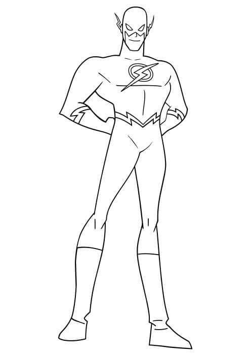 Dibujo de Flash de Pie para Colorear
