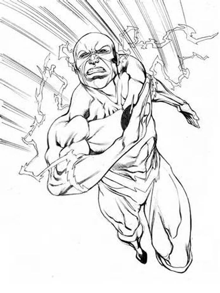 Dibujo de Flash Enojado para Colorear