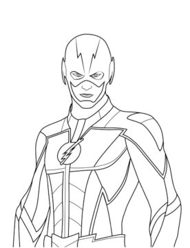 Dibujo de Flash Rostro para Colorear