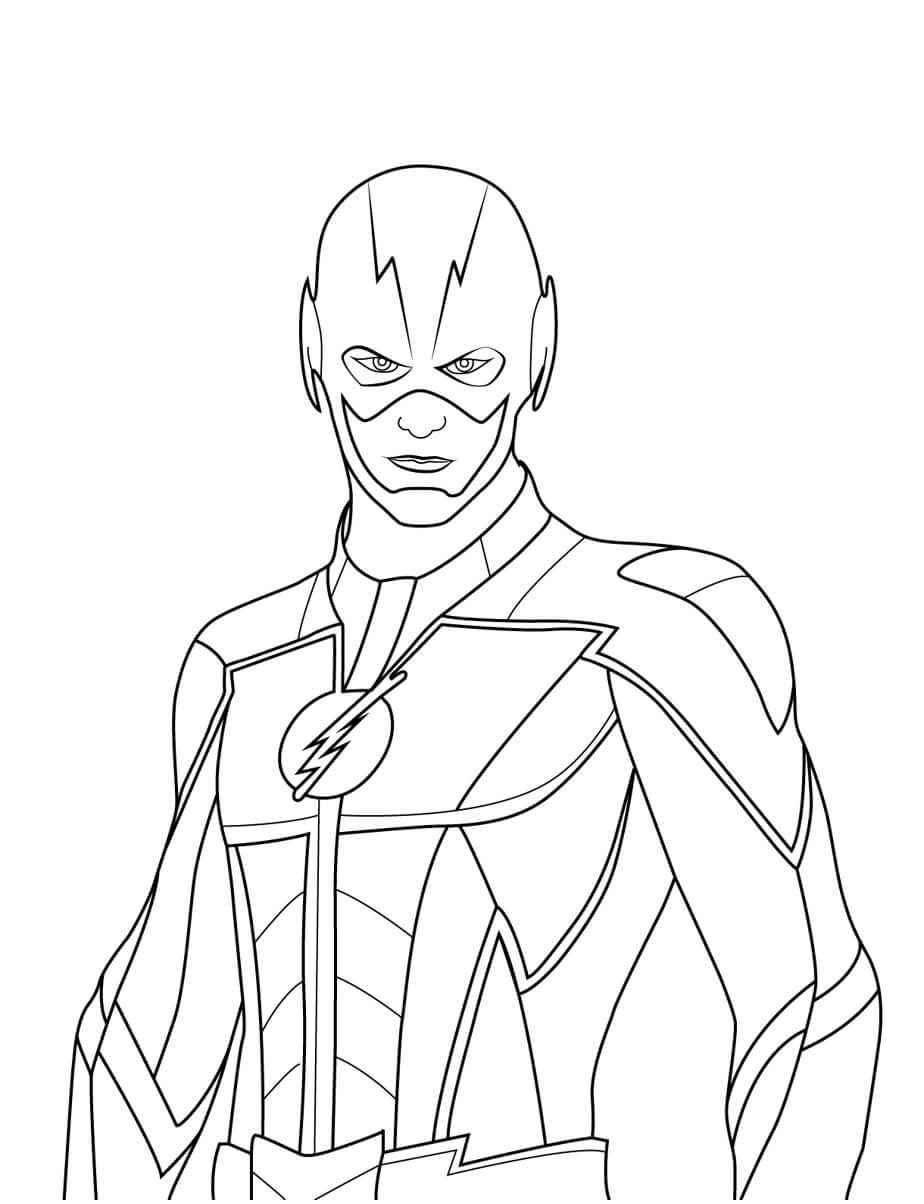 Dibujo de Flash Rostro para Colorear