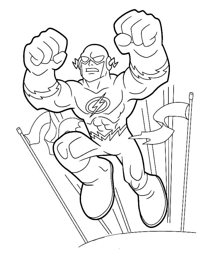 Dibujo de Ganar Flash para Colorear
